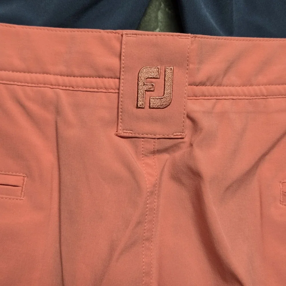 2 FJ Footjoy Golf‎ Shorts Mens 40 Blue Pink Performance Golf Active Athletic